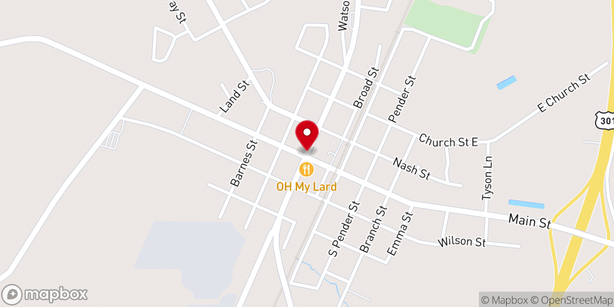 Map showing location of Melton Chapel Holiness Church