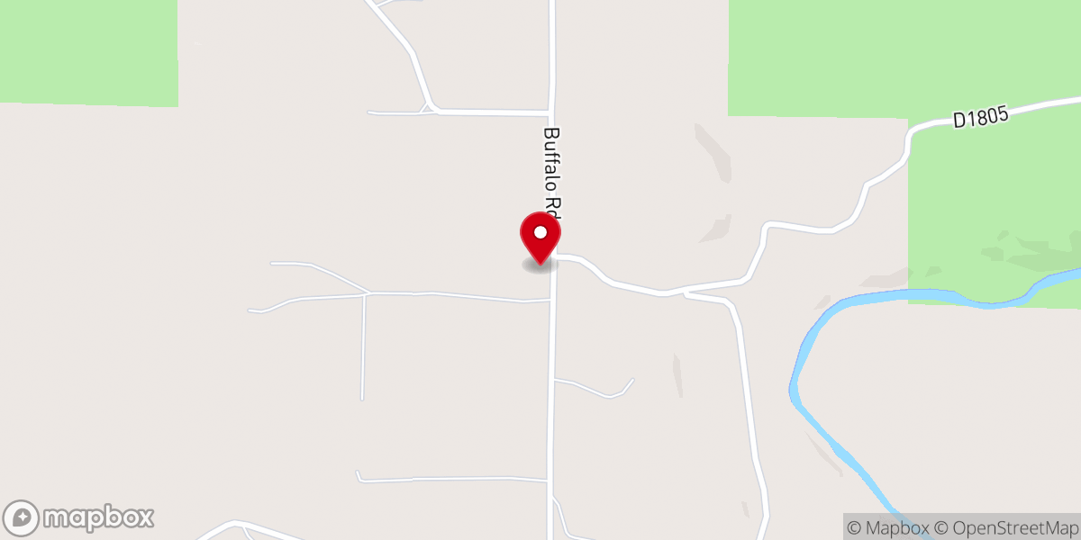 Map showing location of Buffalo Presbyterian Church