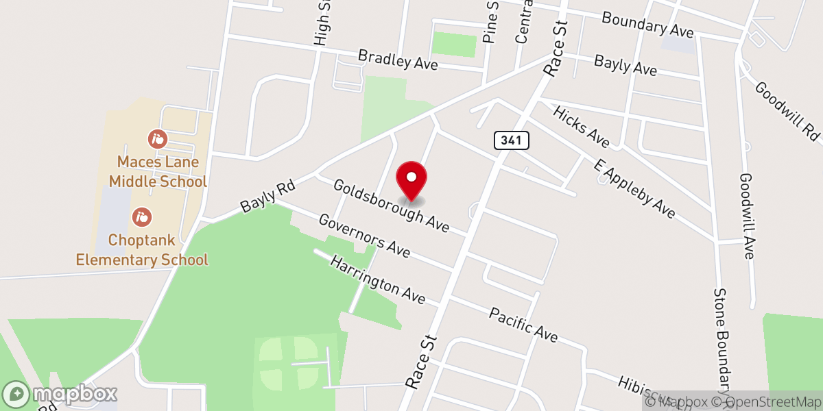 Map showing location of United Apostolic Church