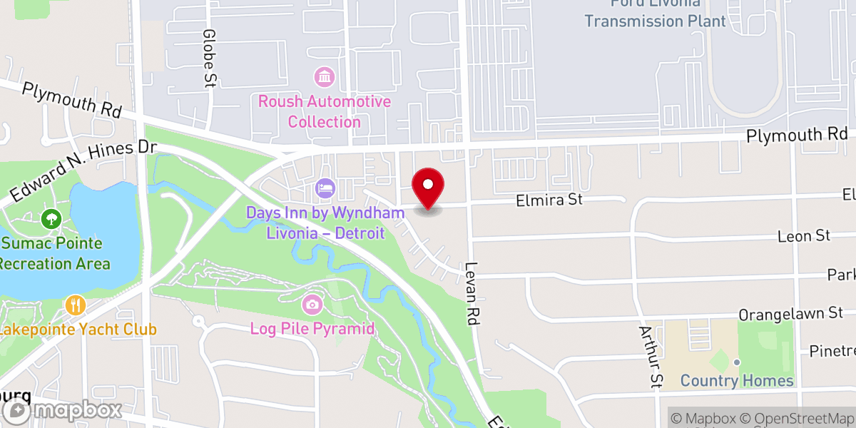 Map showing location of Livonia Christadelphians
