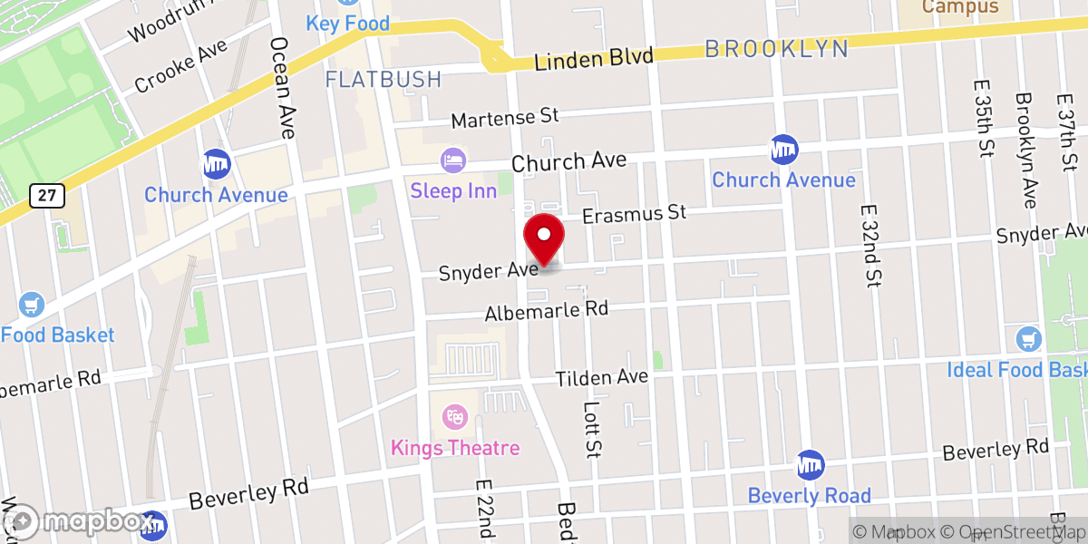Map showing location of Gospel Tabernacle Church of Jesus Christ - Food Distribution Center