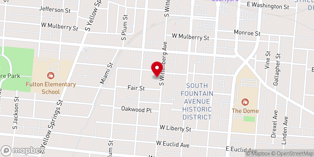 Map showing location of Second Missionary Baptist Church
