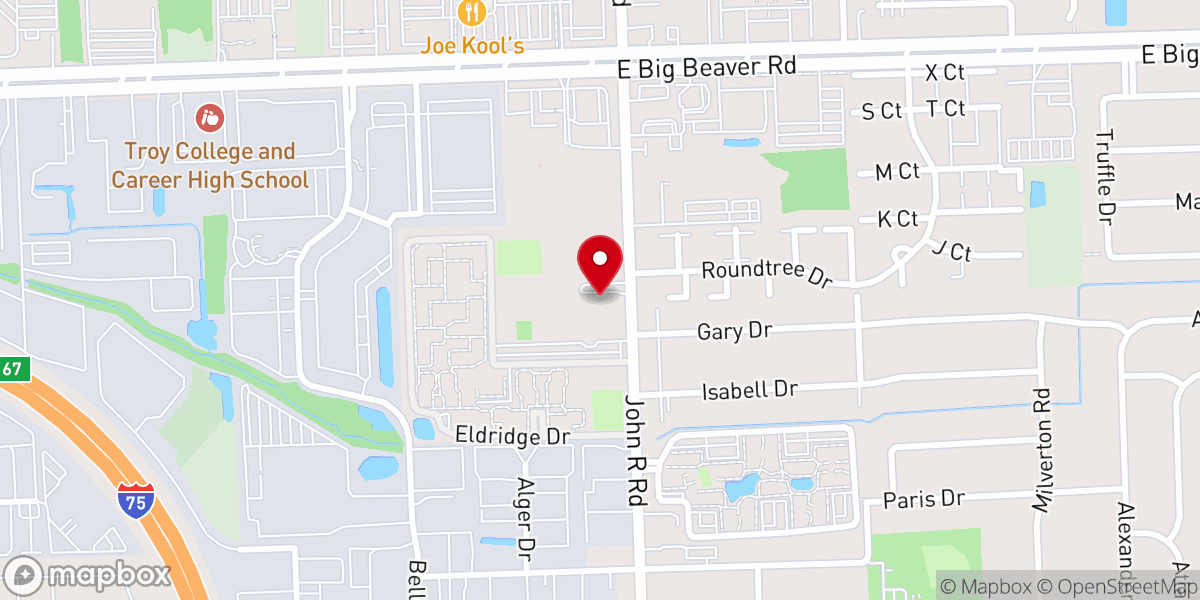 Map showing location of First Baptist Church of Troy - Rec Center