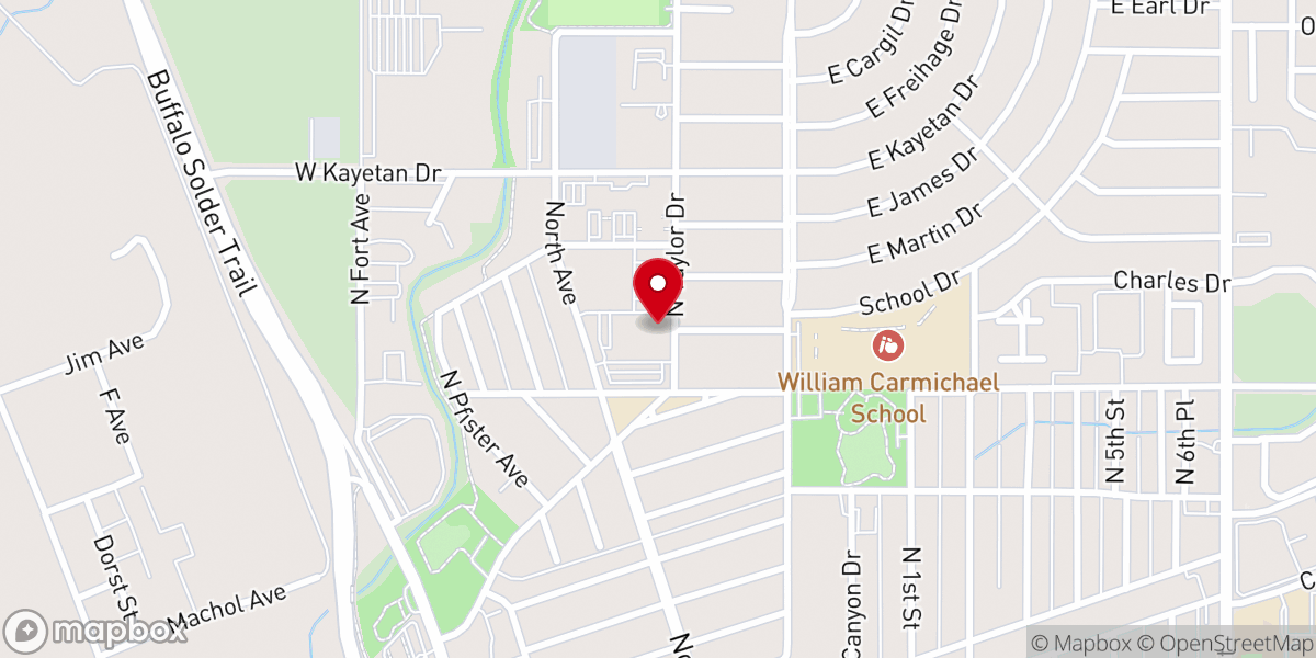 Map showing location of Kino Hall at St. Andrew's Church