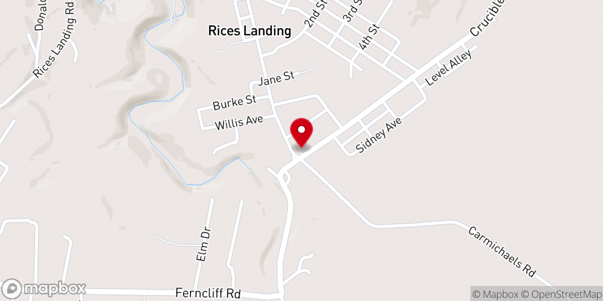 Map showing location of Hewitt Presbyterian Church