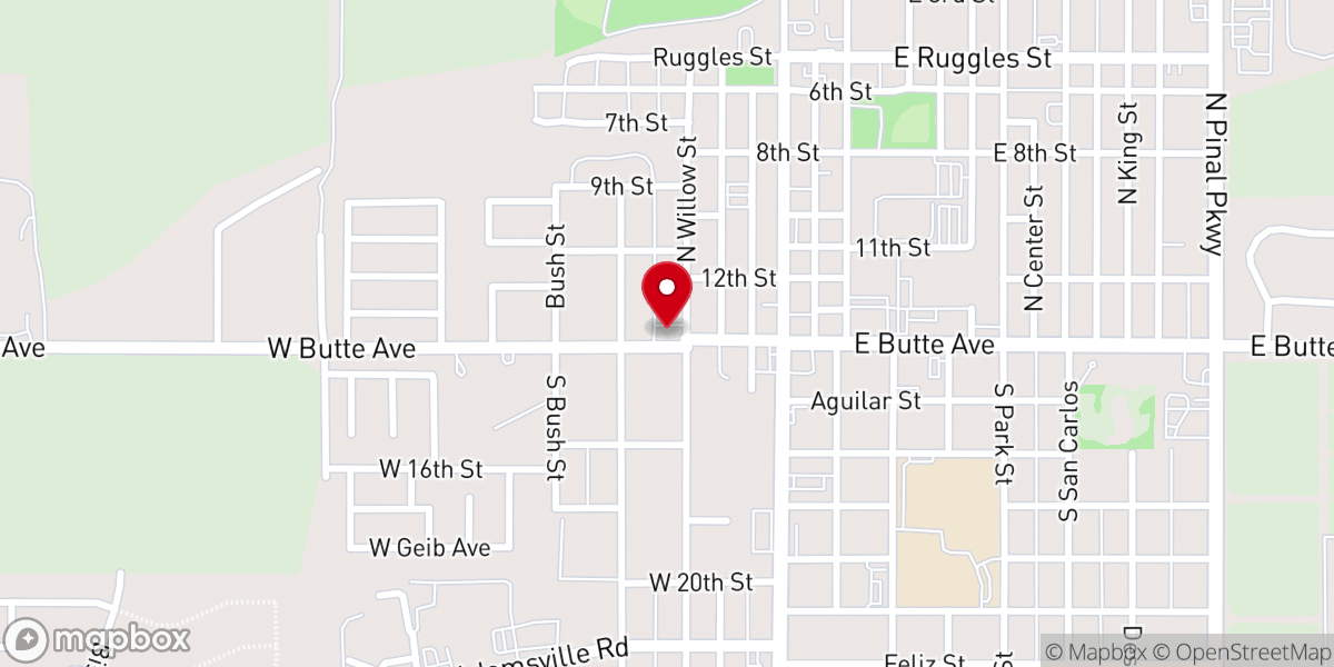 Map showing location of Florence Baptist Church Food Bank - Food Distribution Center