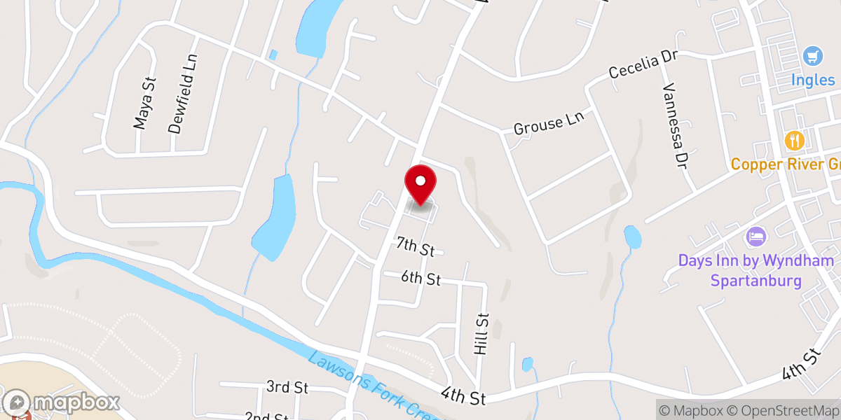 Map showing location of First Baptist Church-Valley Falls
