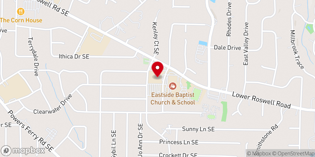 Map showing location of Triumphant Community Church Inc