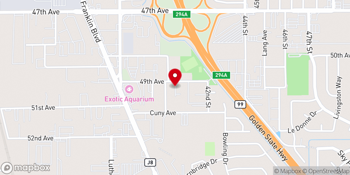 Map showing location of Japanese Seventh Day Adventist Church of Sacramento