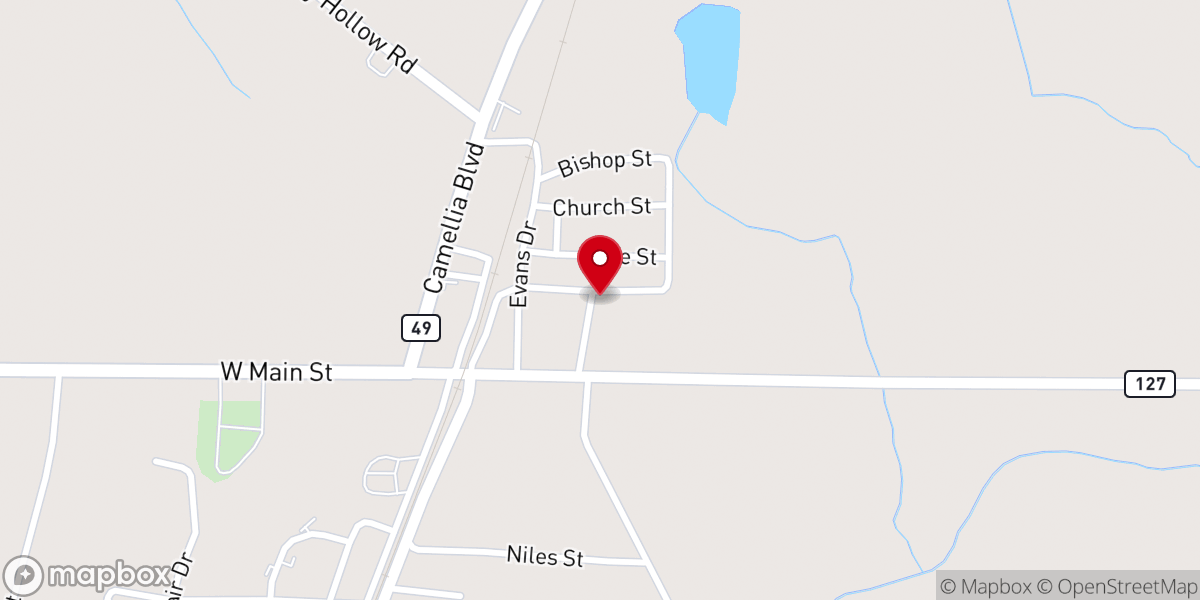 Map showing location of Deliverance Outreach Church