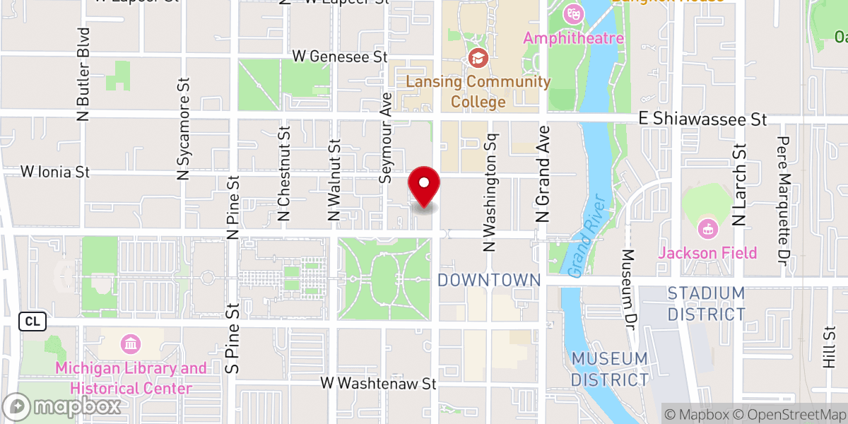 Map showing location of Central United Methodist Church