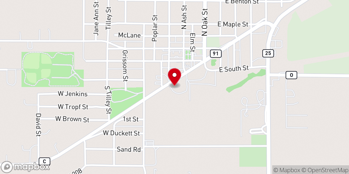 Map showing location of Fusion Church