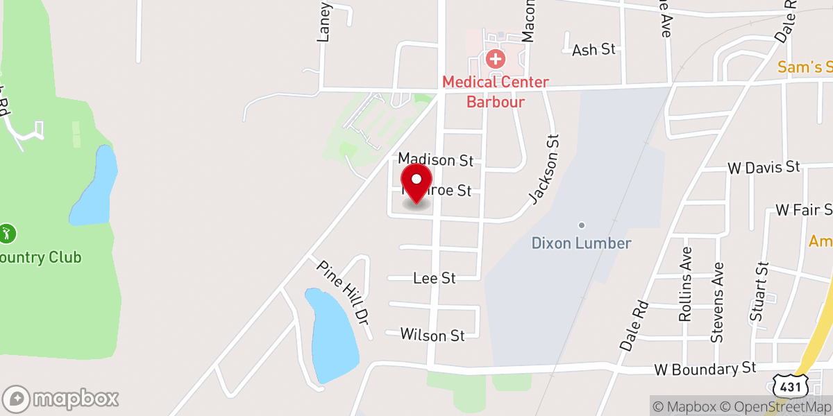 Map showing location of Western Heights Missionary Baptist Church