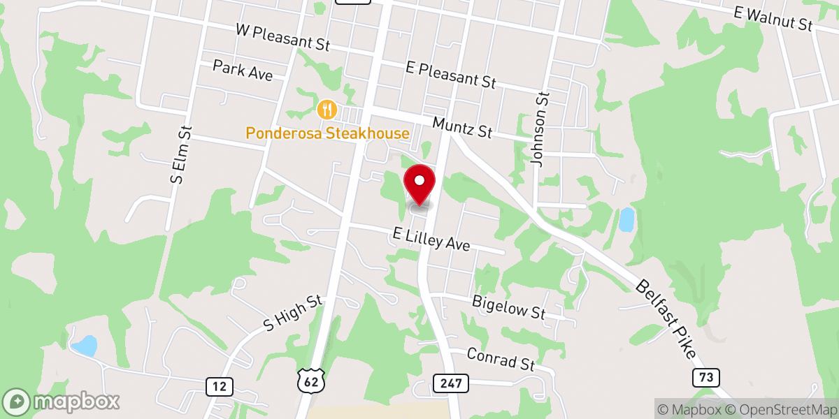 Map showing location of Southside Praise & Worship Center