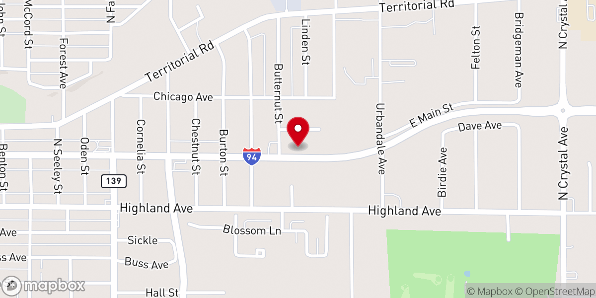 Map showing location of Healing Hands Ministry