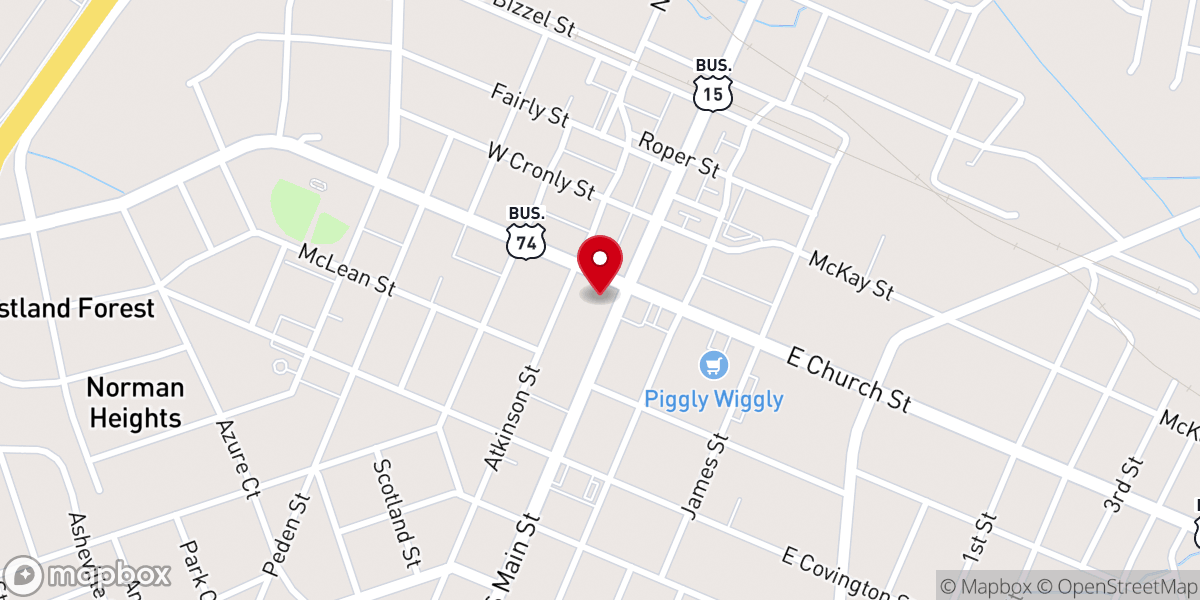 Map showing location of First United Methodist Church