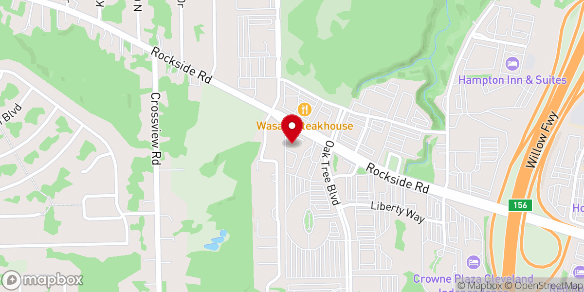 Map showing location of Rockside Church