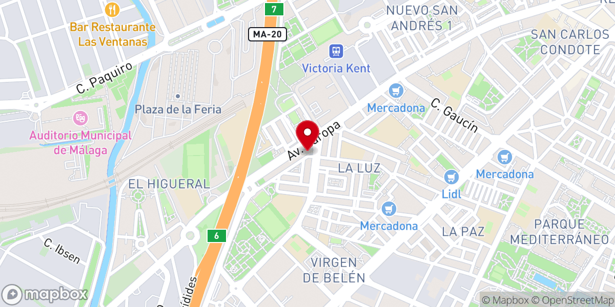 Map showing location of Iglesia Evangélica Bautista La Luz