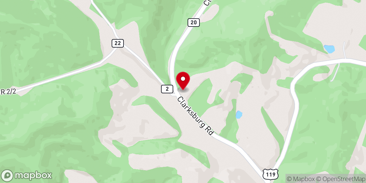 Map showing location of Pleasant View Church