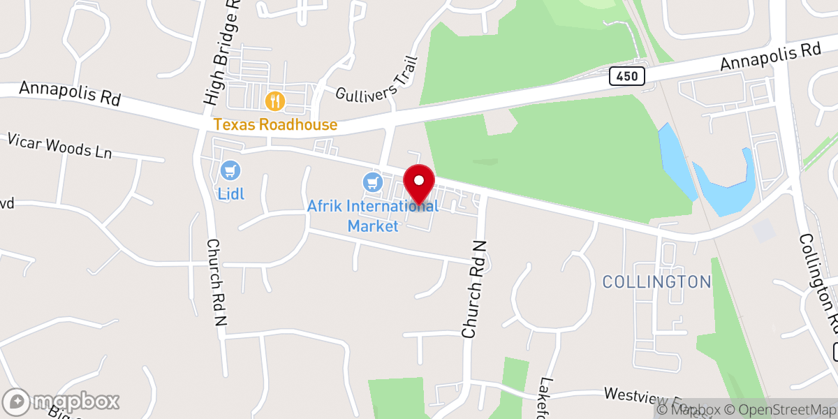 Map showing location of The Armor of Light Christian Worship Center