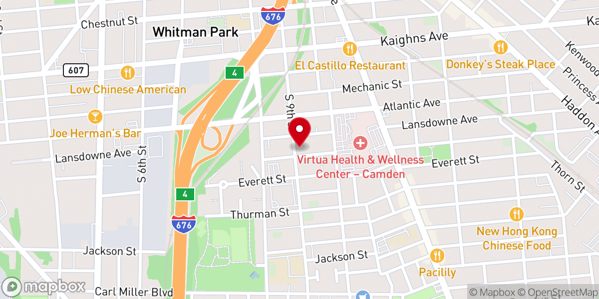 Map showing location of Morningstar Pentecostal Church