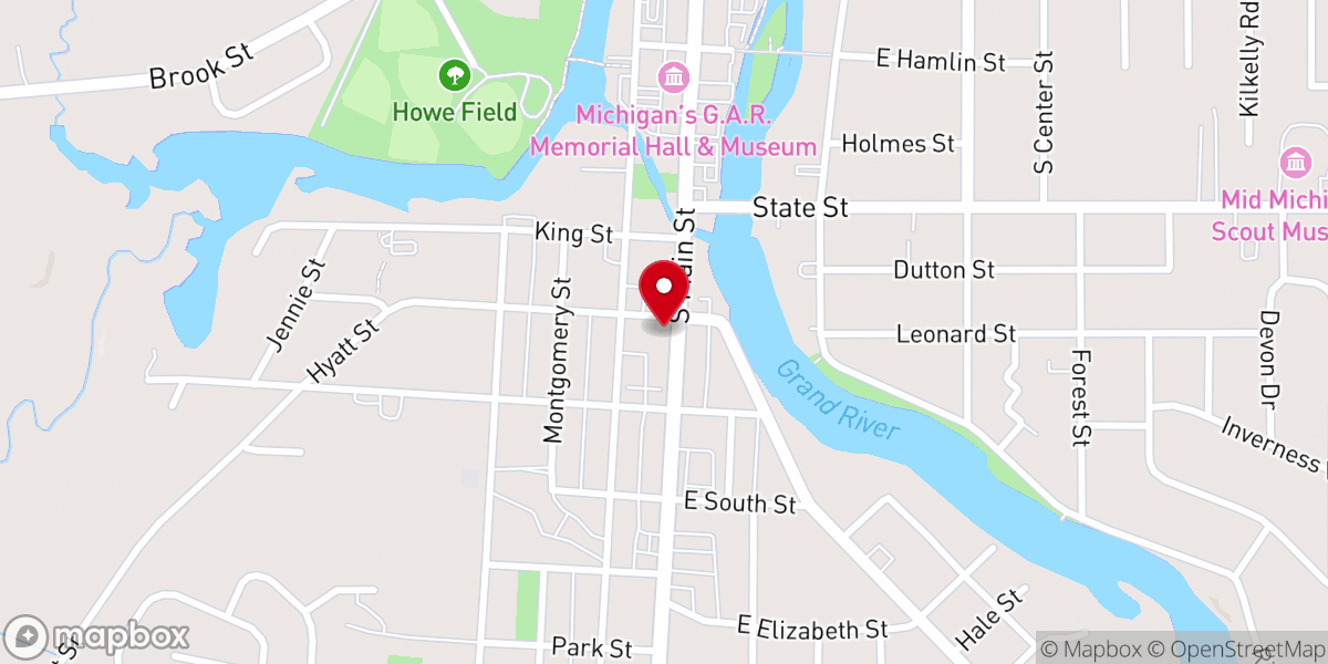 Map showing location of First United Methodist Church