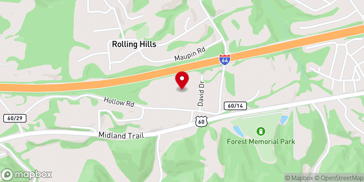 Map showing location of Liberty Baptist Church