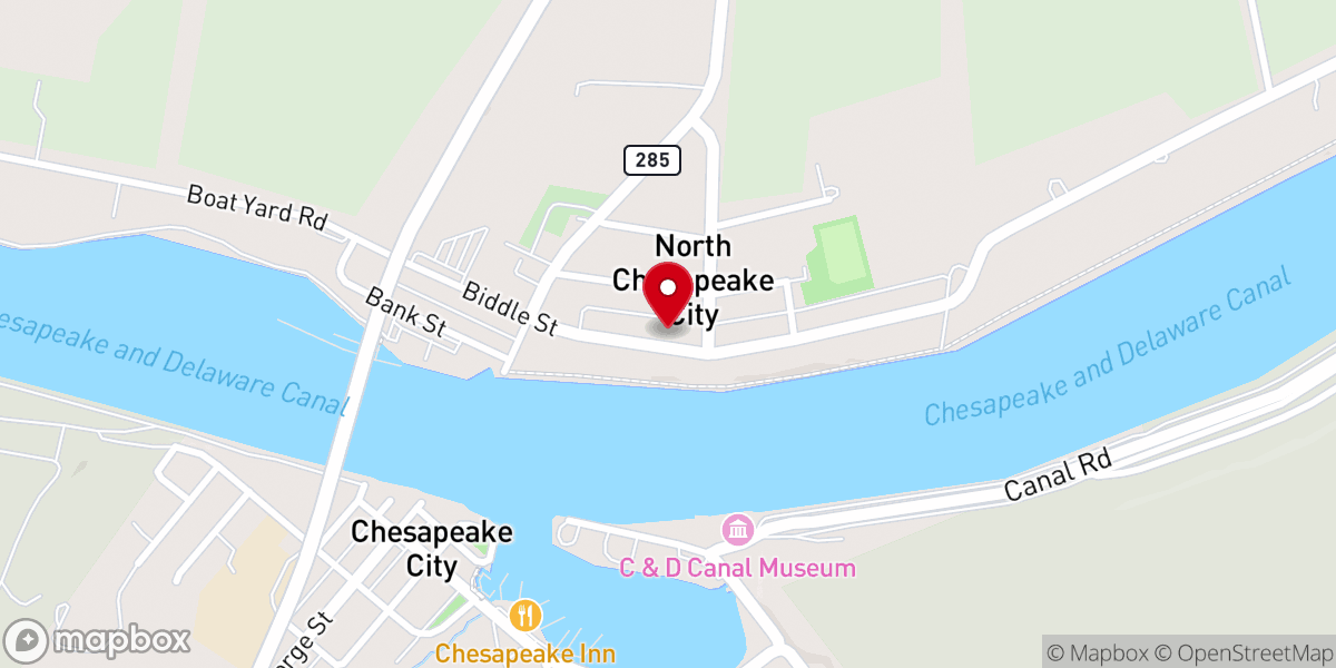 Map showing location of First Presbyterian Church