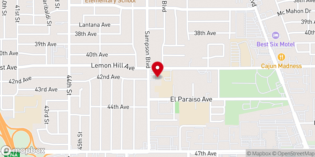 Map showing location of Iglesia de Cristo