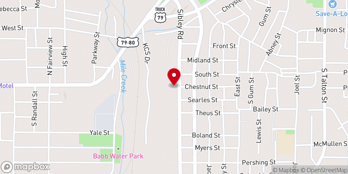 Map showing location of Mercy's Closet