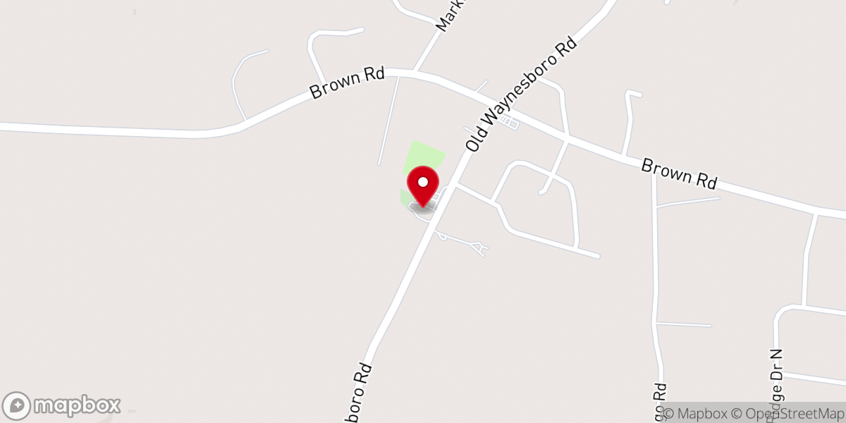 Map showing location of Pine Hill Baptist Church