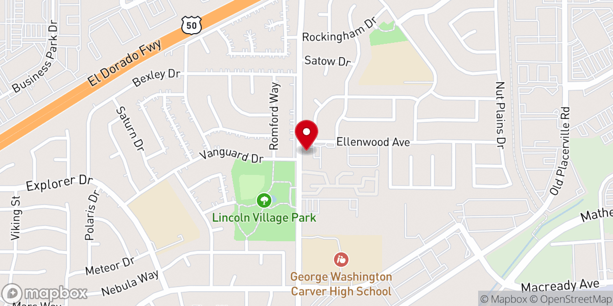 Map showing location of Bible Fellowship Baptist Church