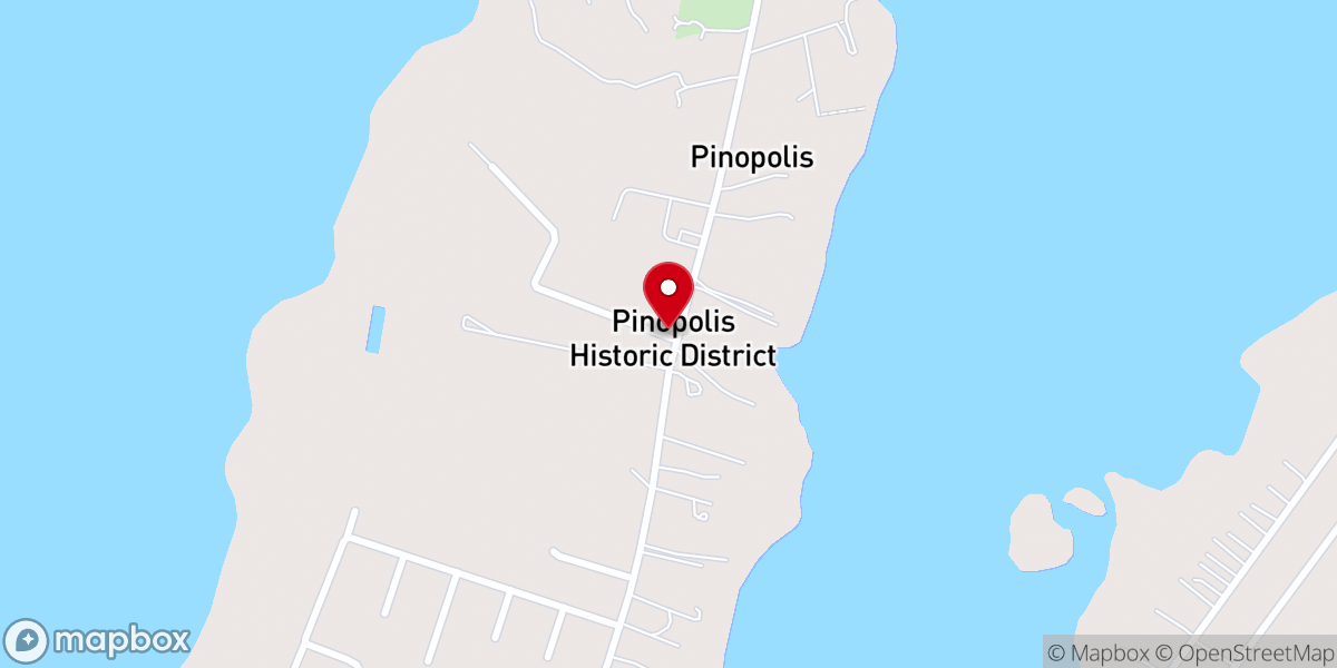 Map showing location of Pinopolis Historic District