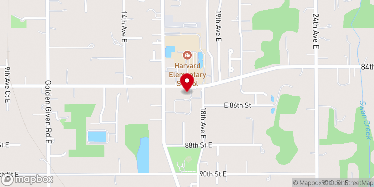 Map showing location of Tacoma Korean Seventh Day Adventist Church