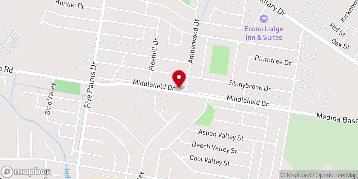 Map showing location of Bethel Church of God