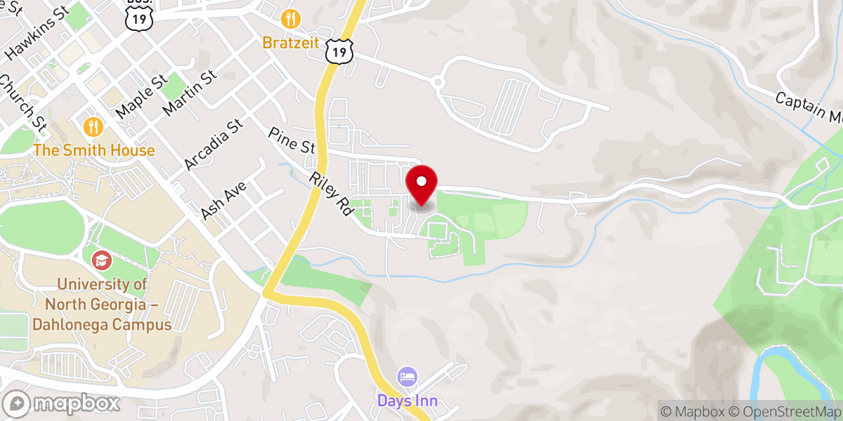 Map showing location of The Branch Church