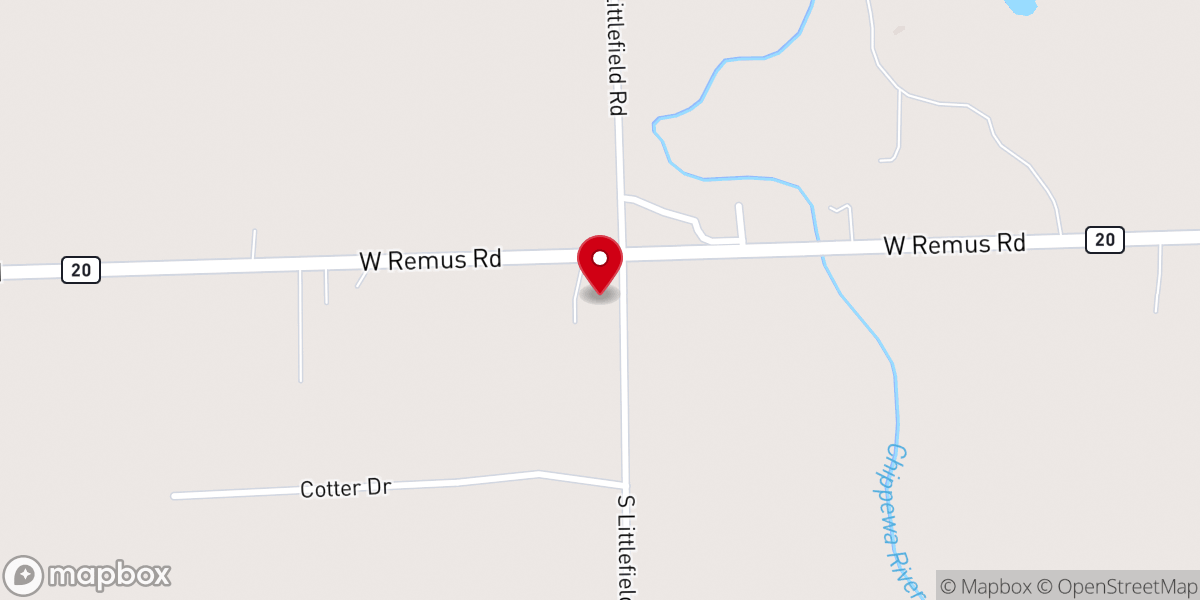 Map showing location of Littlefield Outreach Center