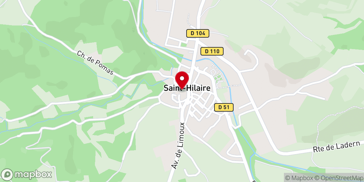 Map showing location of Abbaye de Saint-Hilaire