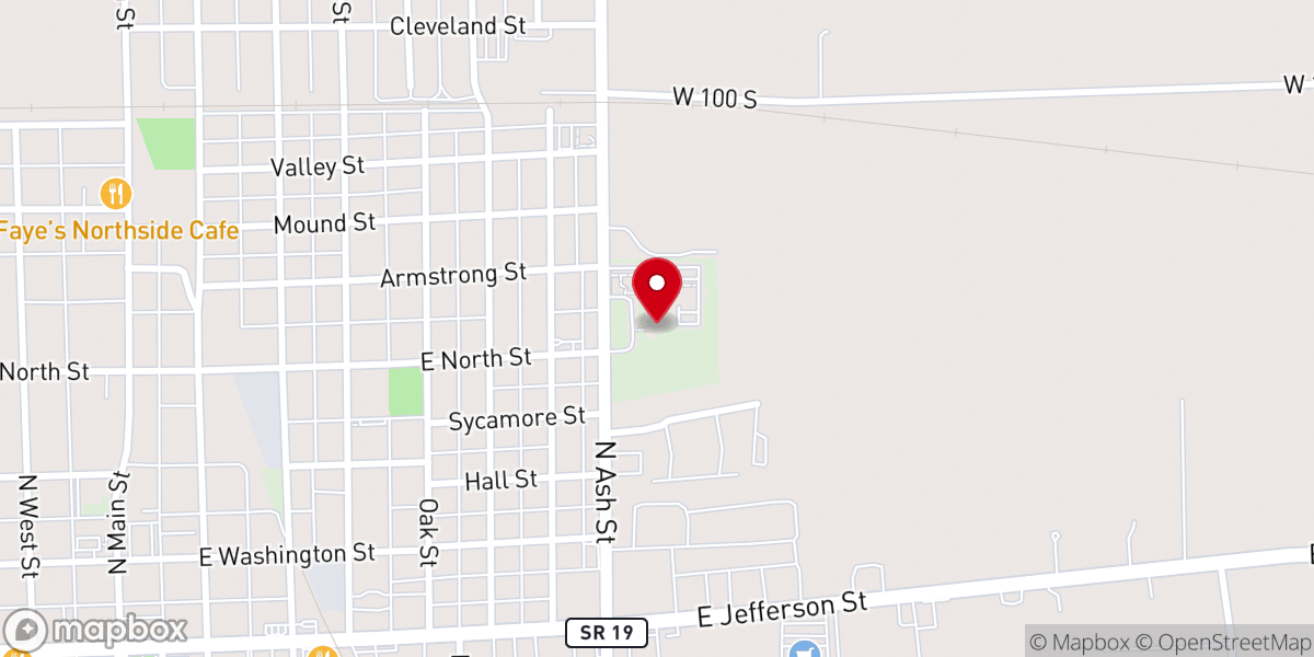 Map showing location of Rock Prairie Church