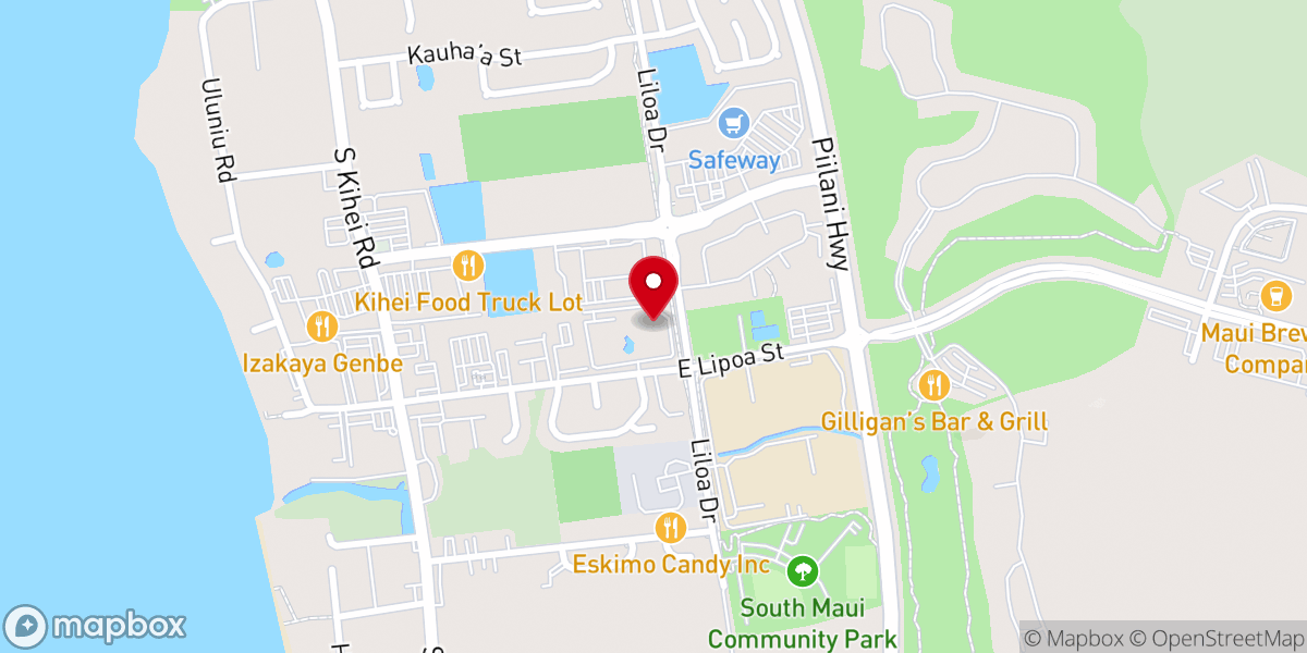 Map showing location of King's Chapel Kihei Assemblies of God