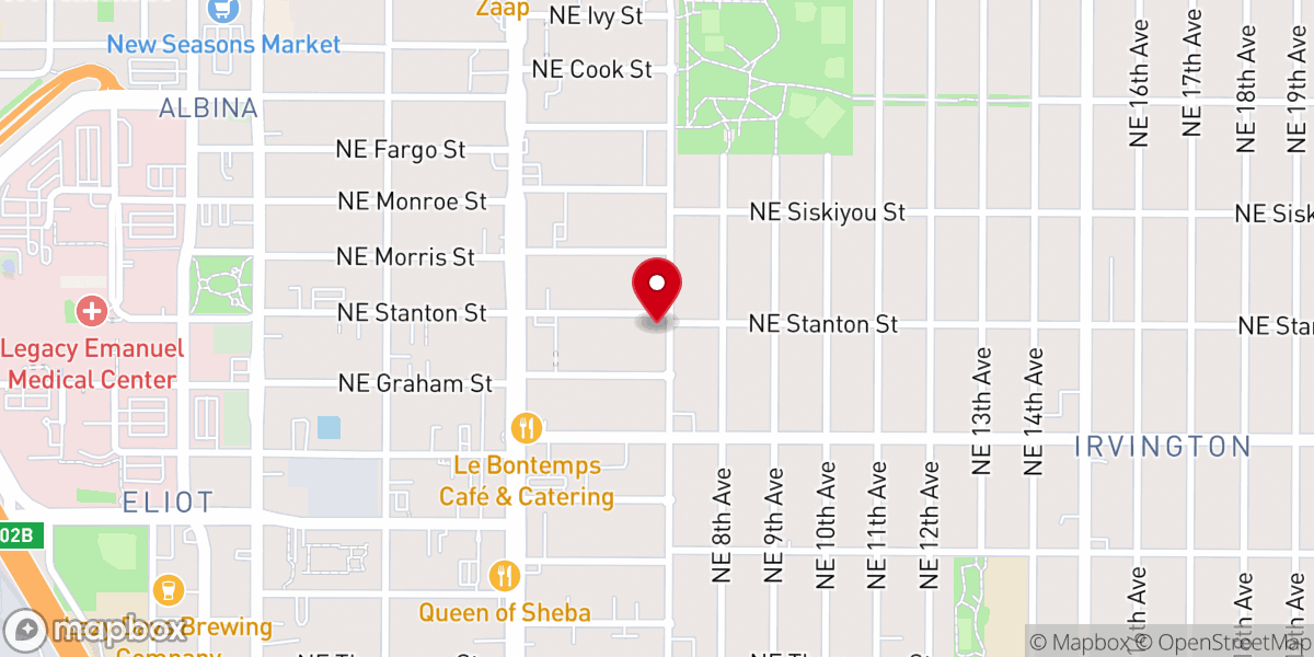 Map showing location of Northeast Community Fellowship Foursquare Church