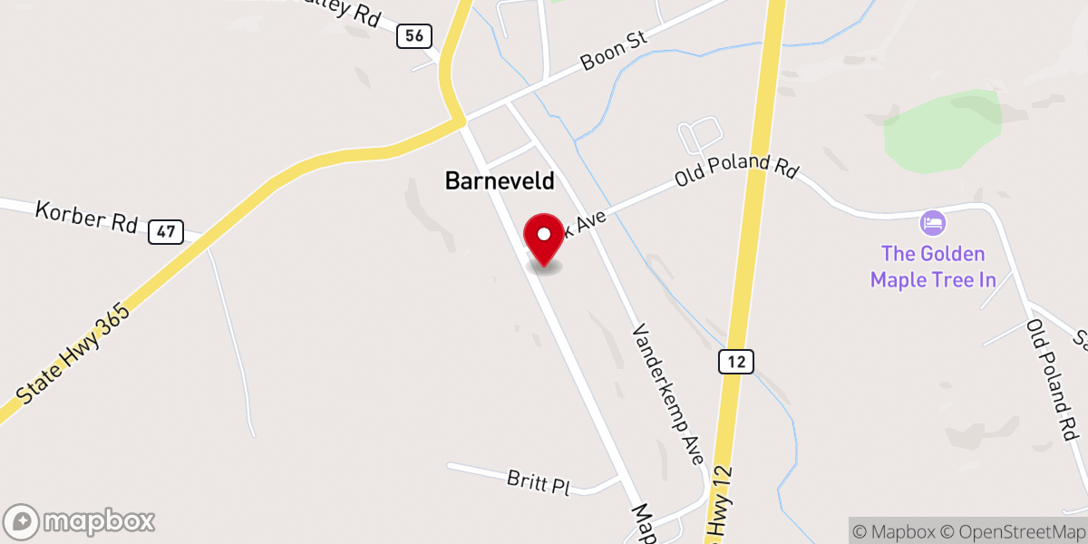 Map showing location of St David's Episcopal Church