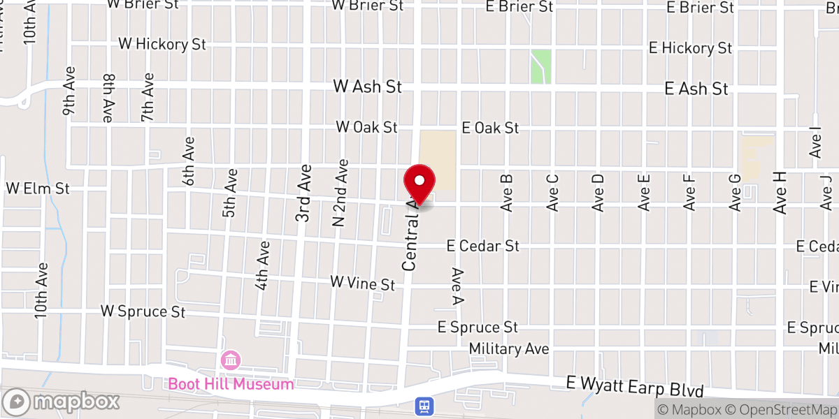 Map showing location of Catholic Diocese of Dodge City