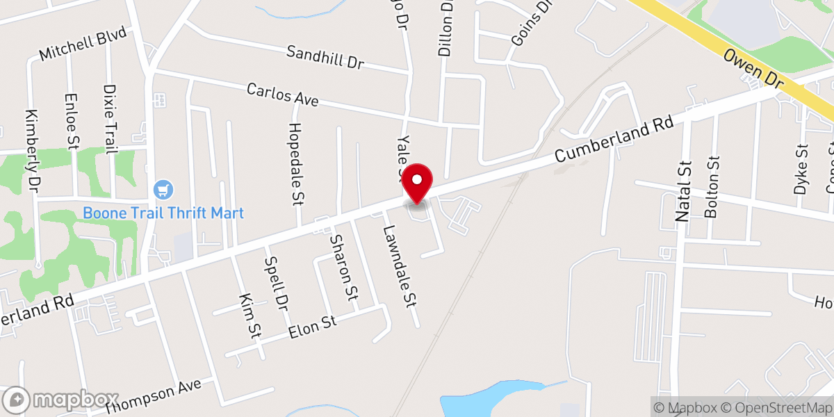 Map showing location of St. Matthews Temple Church of Christ