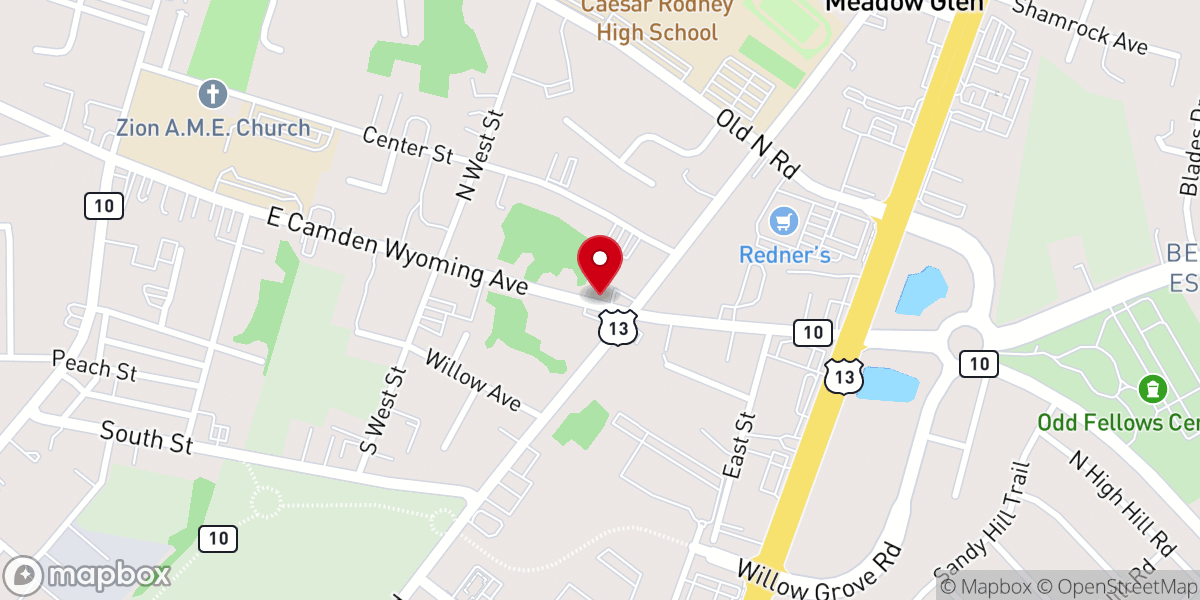Map showing location of Morning Star Church of God In Christ