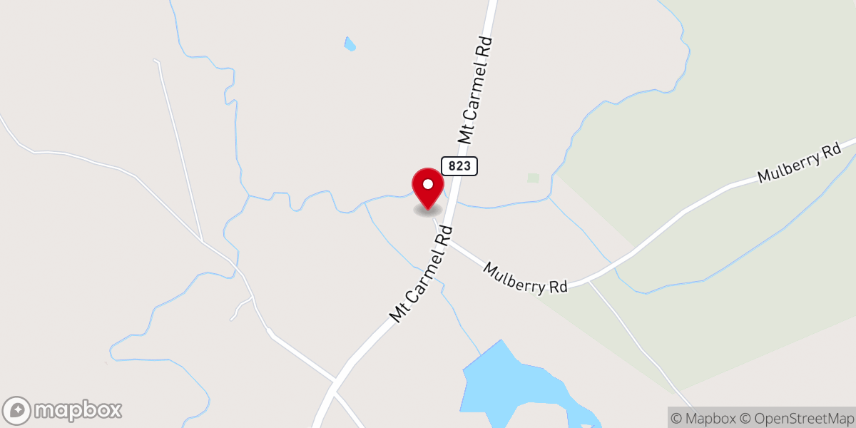 Map showing location of Mulberry AME Church