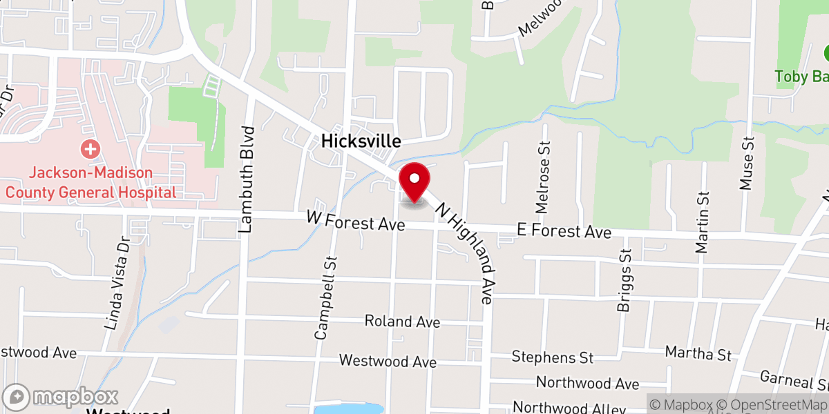 Map showing location of Highland Heights Methodist Church