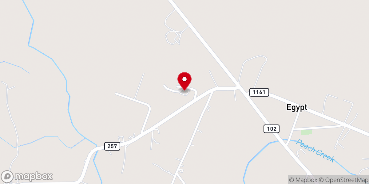 Map showing location of Mount Gilead Missionary Baptist Church