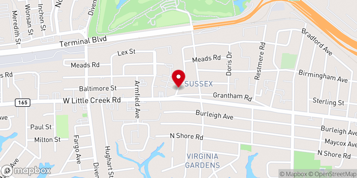 Map showing location of Temple Israel