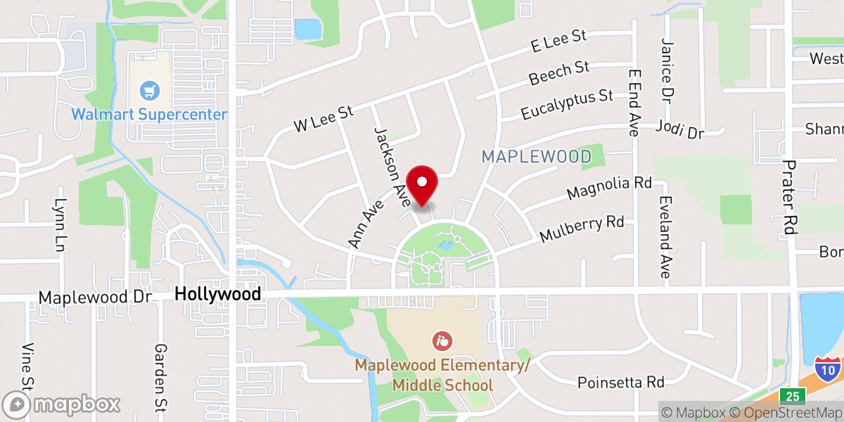 Map showing location of Westminster Presbyterian Church